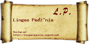 Linges Peónia névjegykártya